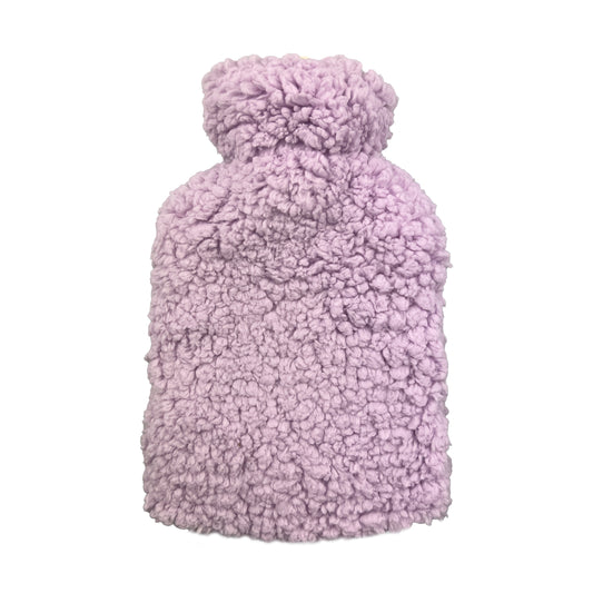 Hot Water Bottle 700mL & Cover - Lilac Sherpa