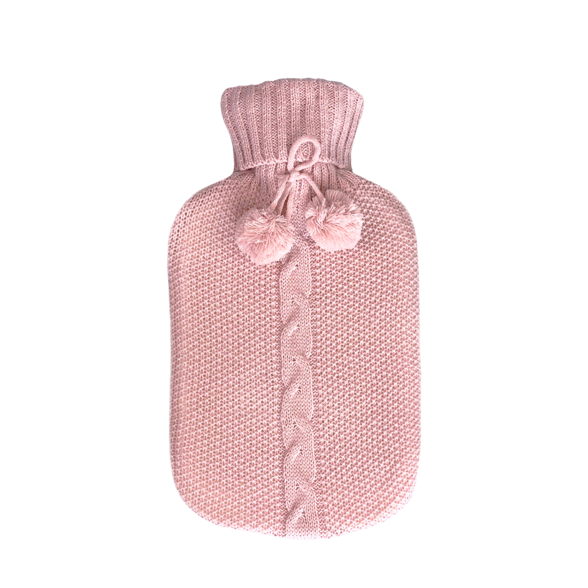 Hot Water Bottle & Cover - Soft Pink Pom Pom - The Grain Shop