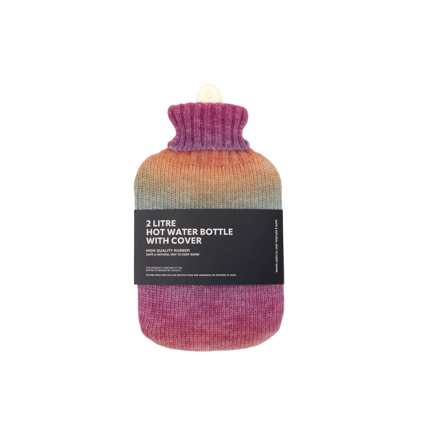 Hot Water Bottle & Cover - Candy Gradient Knit - The Grain Shop