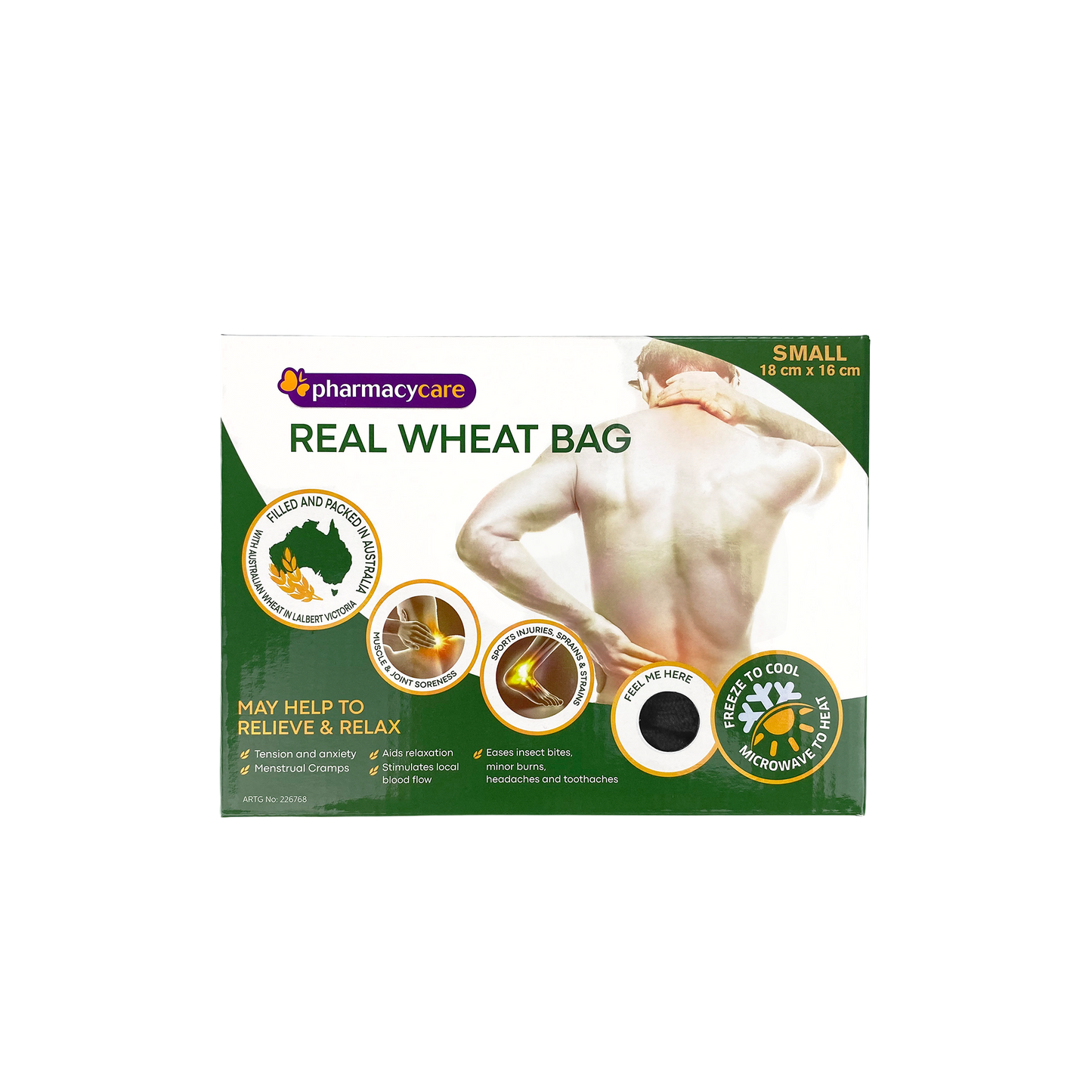 Small Wheat Heat Bag - Charcoal (Boxed)- The Grain Shop