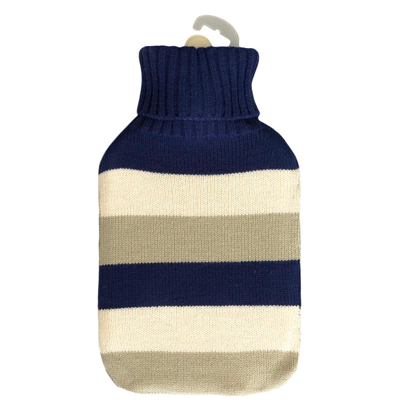 Hot Water Bottle & Cover - Stripe Knit