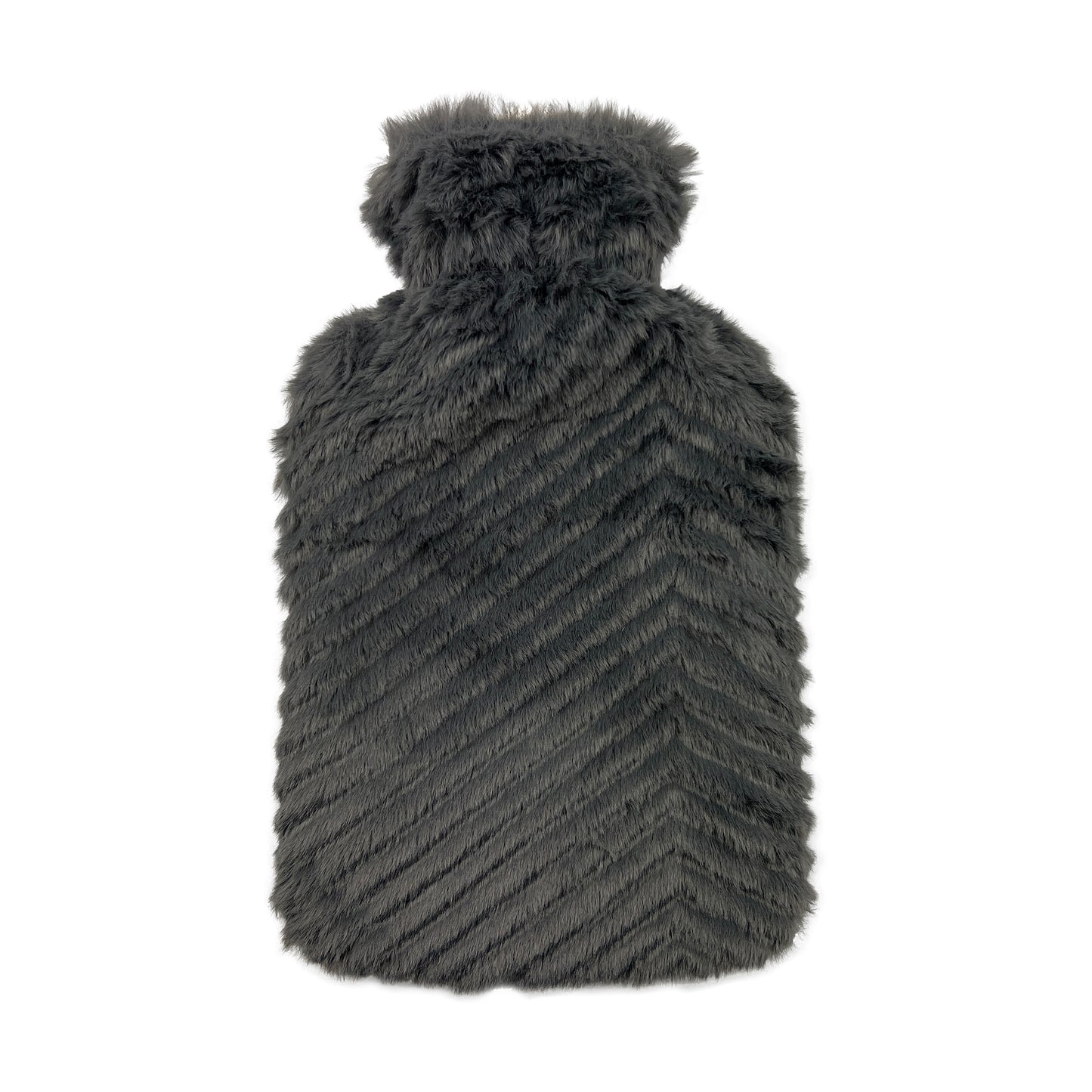 Hot Water Bottle 700mL & Cover - Grey Chevron Stripe