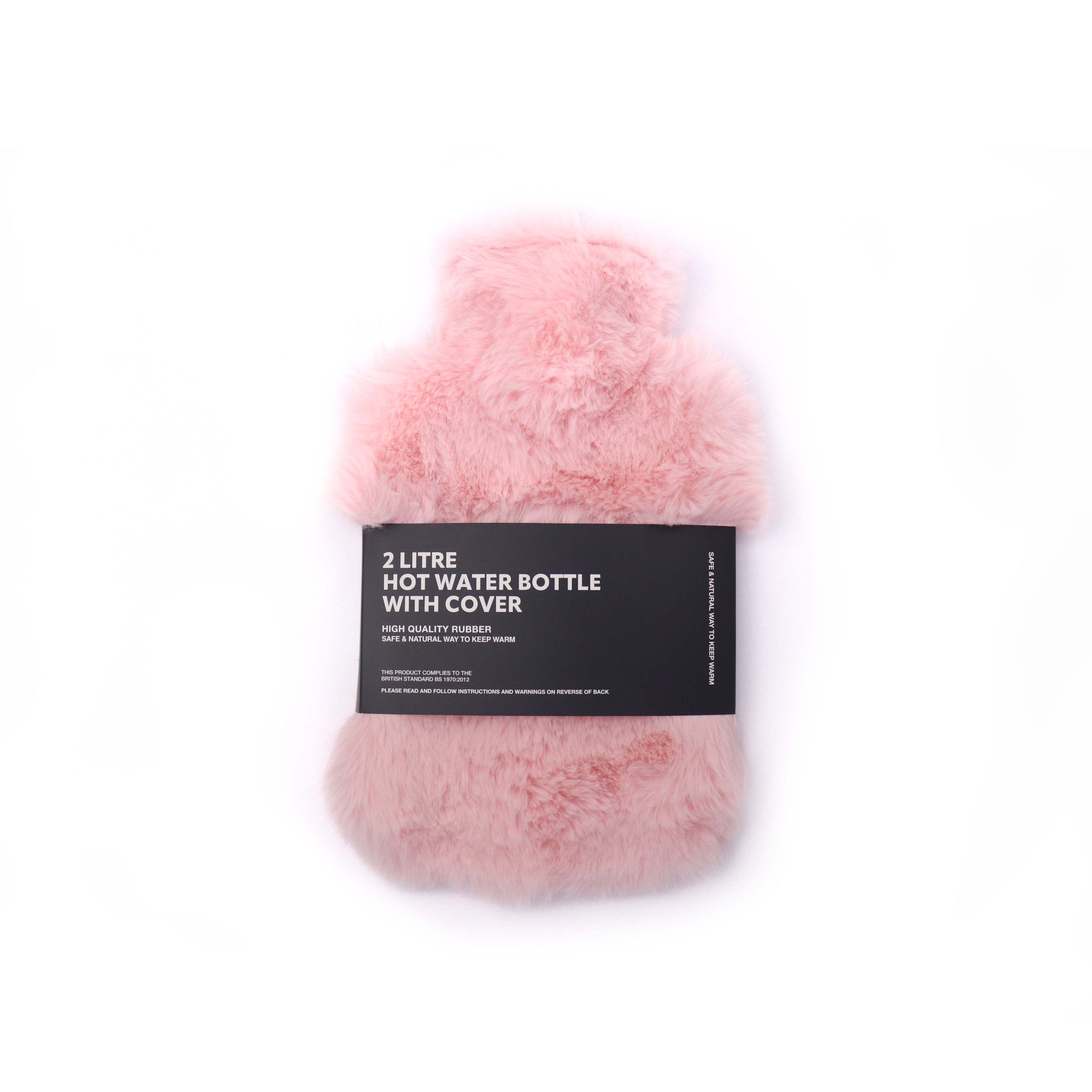 Hot Water Bottle & Cover - Peach Wavy Plush - The Grain Shop