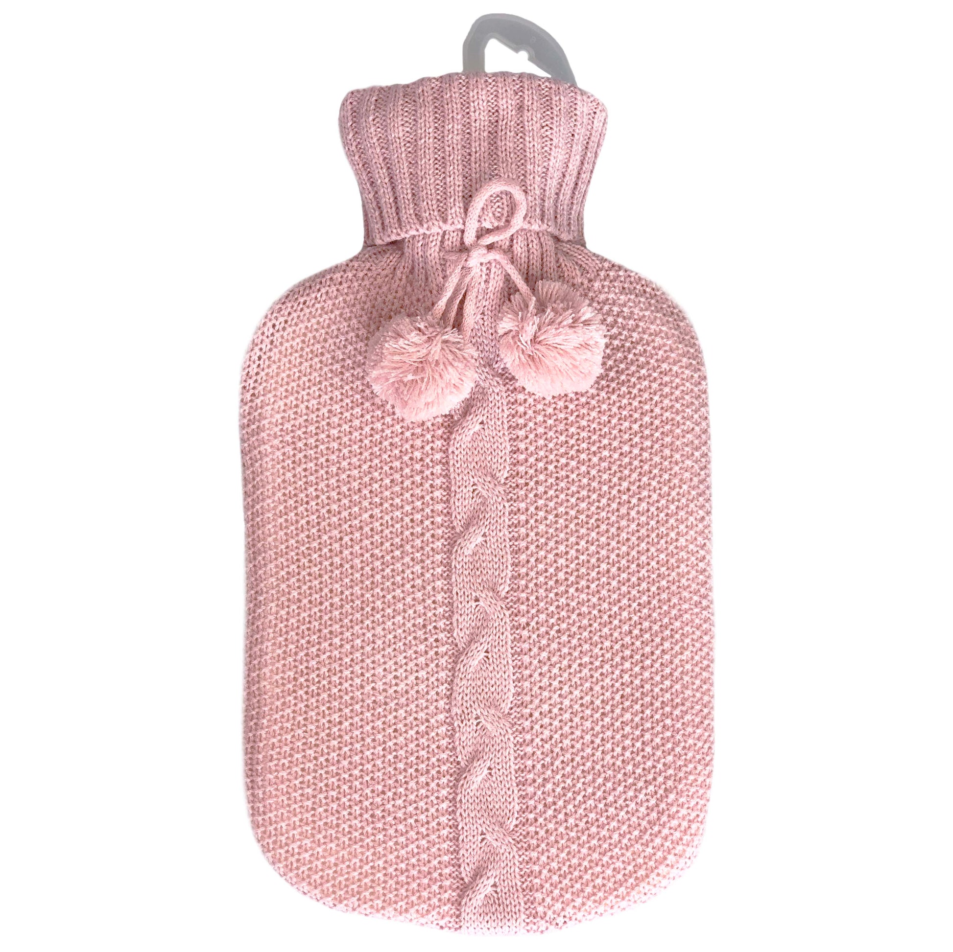 Hot Water Bottle & Cover - Soft Pink Pom Pom - The Grain Shop