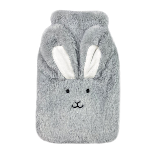 Hot Water Bottle 700mL & Cover - Grey Bunny - The Grain Shop
