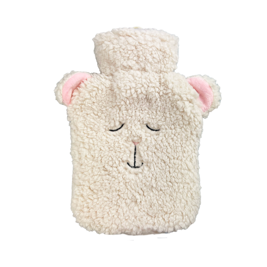 Hot Water Bottle 700mL & Cover - Sheep - The Grain Shop