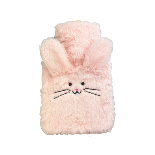 Hot Water Bottle 700mL & Cover - Pink Bunny - The Grain Shop