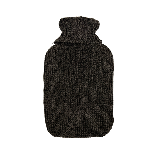 Hot Water Bottle & Cover - Charcoal Chenille - The Grain Shop