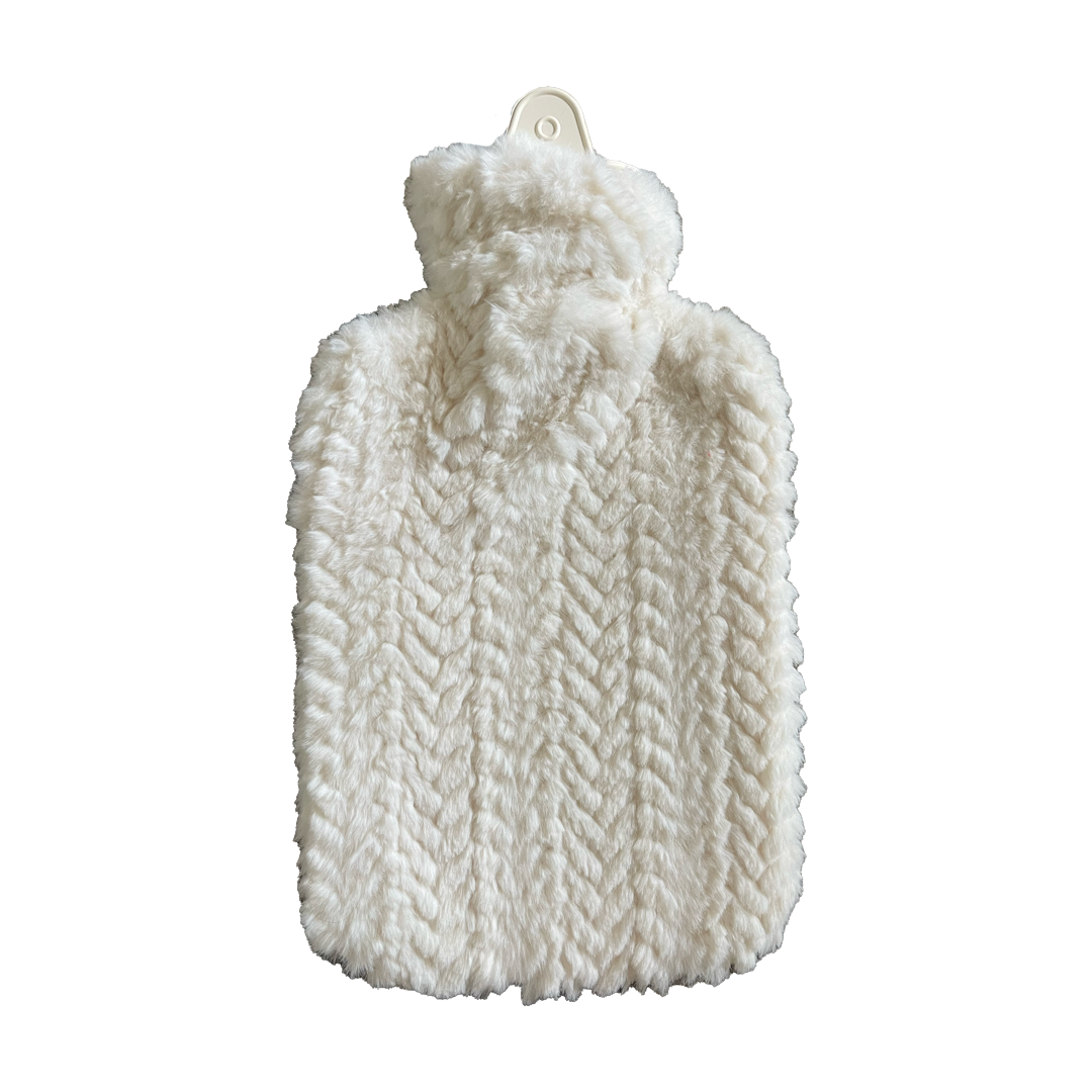 Hot Water Bottle & Cover - Cream Chevron - The Grain Shop