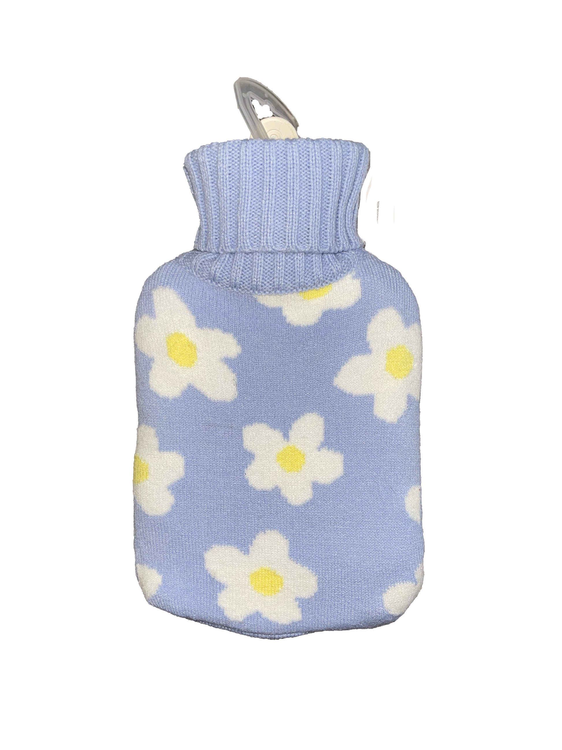 Hot Water Bottle 700ml & Cover - Blue Daisy - The Grain Shop
