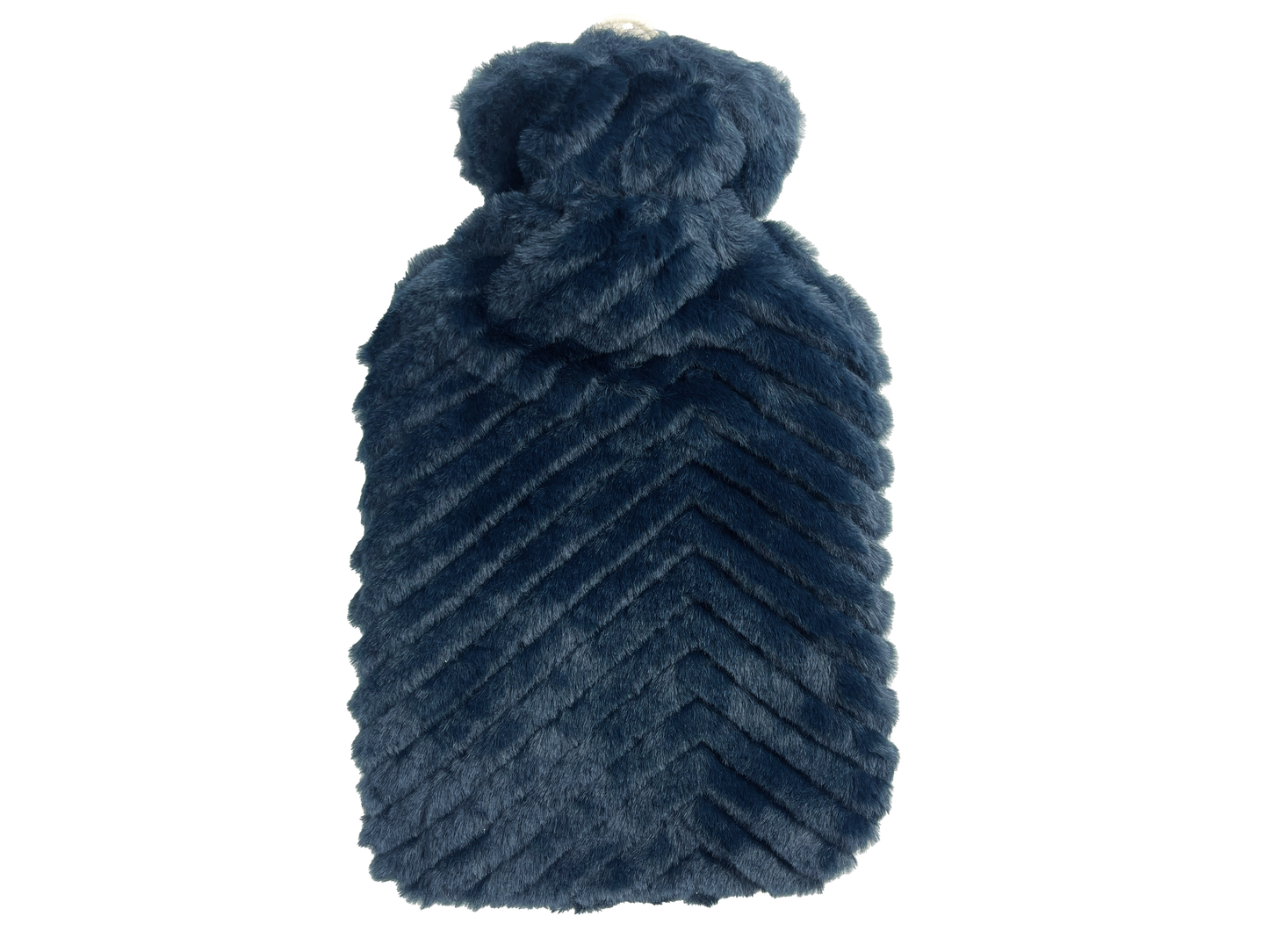 Hot Water Bottle 700mL & Cover - Navy Chevron Plush