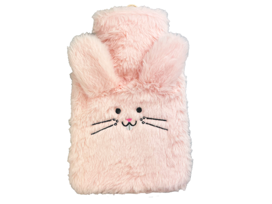 Hot Water Bottle 700mL & Cover - Pink Bunny