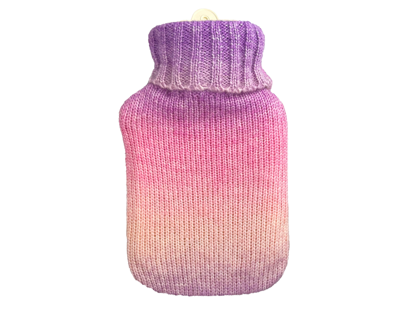 Hot Water Bottle 700mL & Cover - Pink Purple Gradient Knit