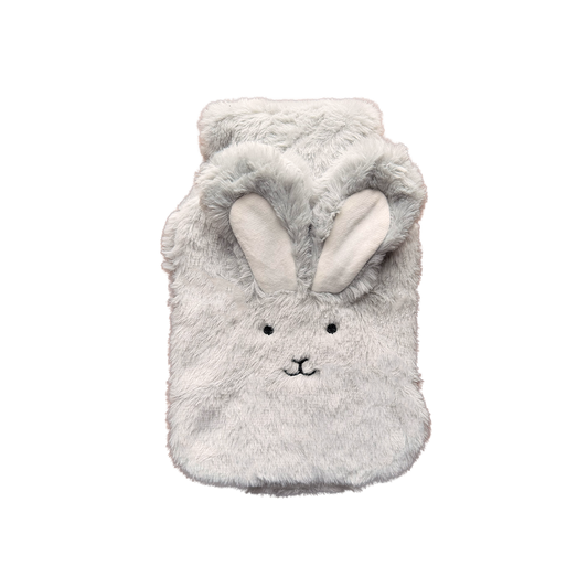 Hot Water Bottle & Cover - Grey Rabbit - The Grain Shop