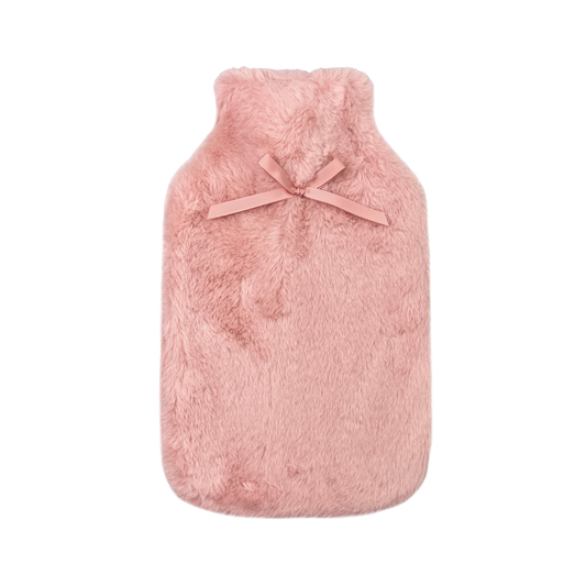 Hot Water Bottle & Cover - Pink Plush - The Grain Shop