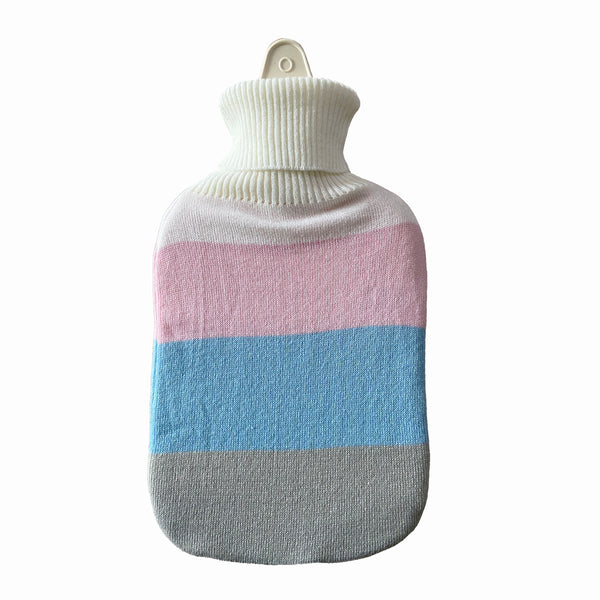 Hot Water Bottle & Cover - Stripe Knit