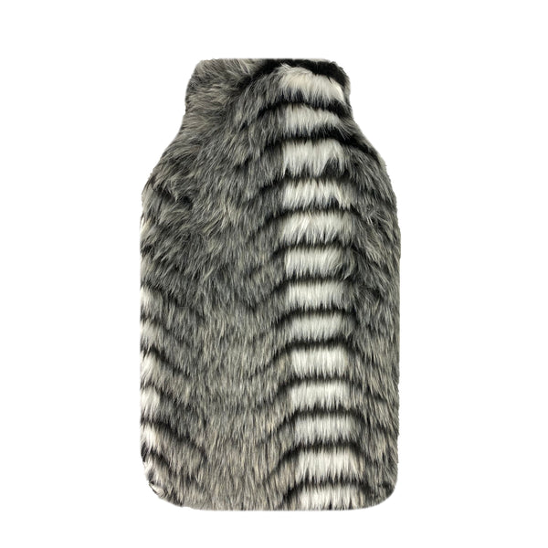 Hot Water Bottle & Cover - Zebra Fur