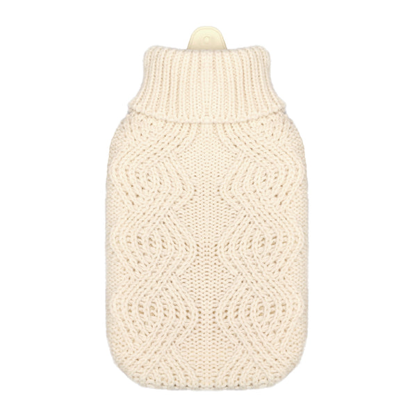 Hot Water Bottle & Cover - Cream Cable Knit - The Grain Shop Online Store