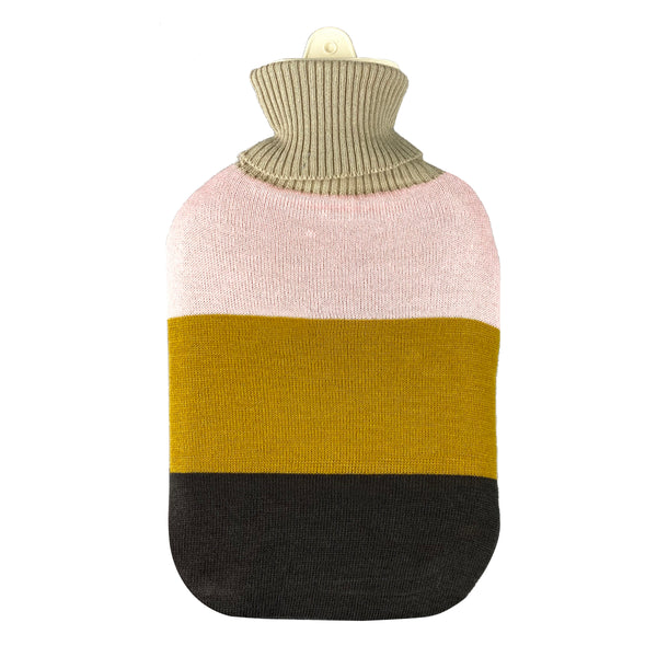 Hot Water Bottle & Cover - Block Stripe Knit