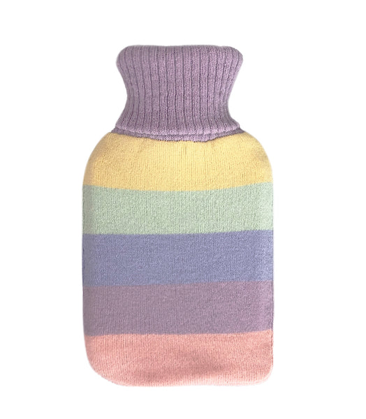 Hot Water Bottle 700mL & Cover - Rainbow Knit