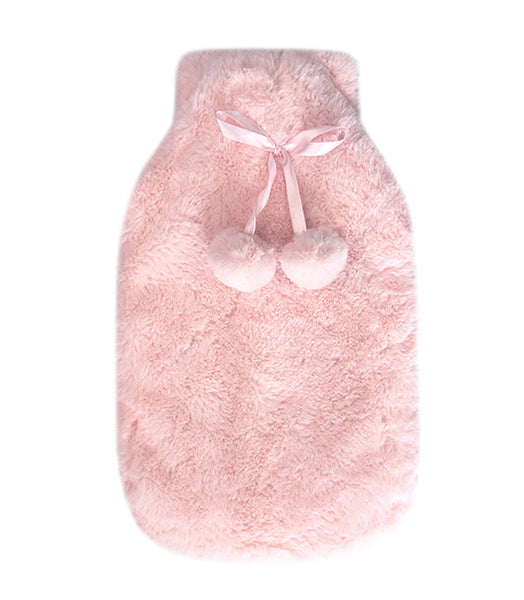 Hot Water Bottle & Cover - Pink PomPom